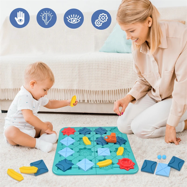LogiMaze Bord | Estimula la creatividad y el pensamiento lógico - Juego de rompecabezas Montessori